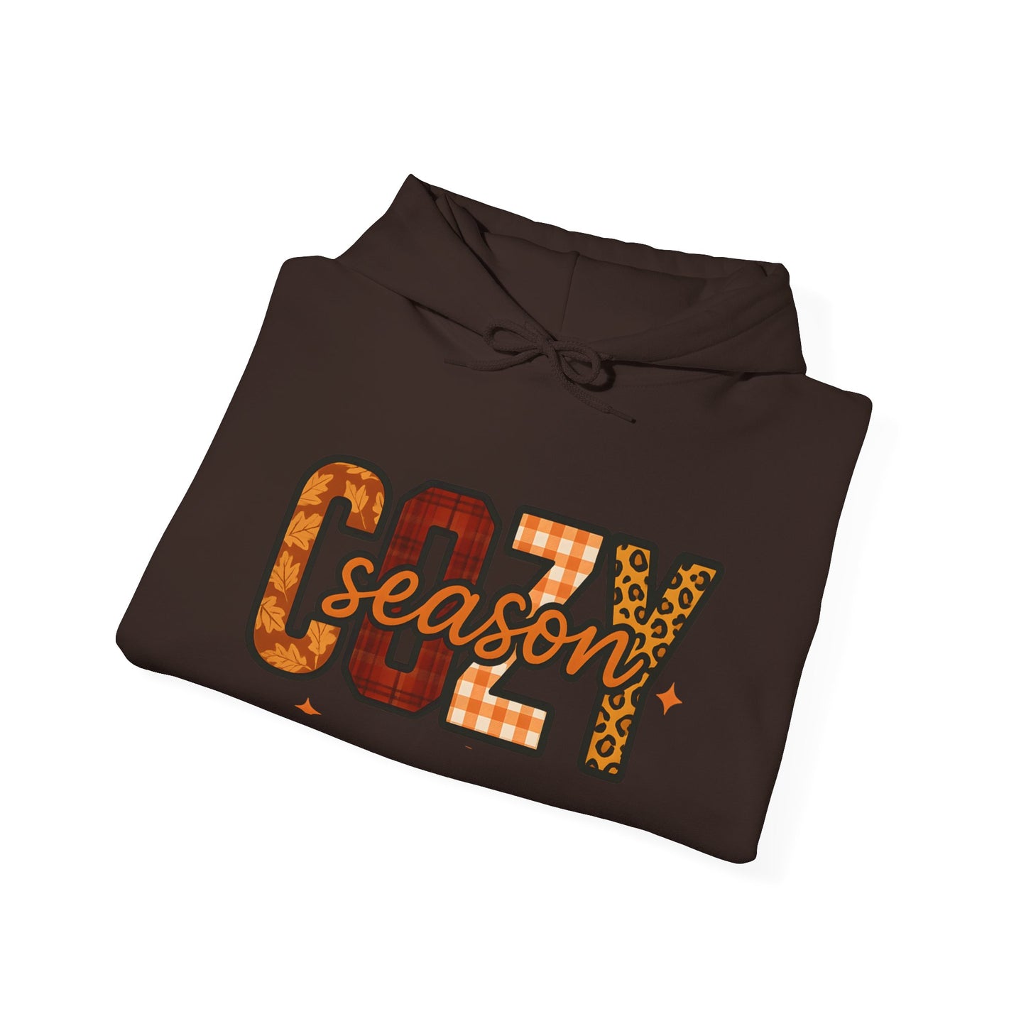 Cozy Season Hoodie Fall Sweatshirt Autumn Plaid Graphic Hoodie, Thanksgiving & Pumpkin Spice Vibes