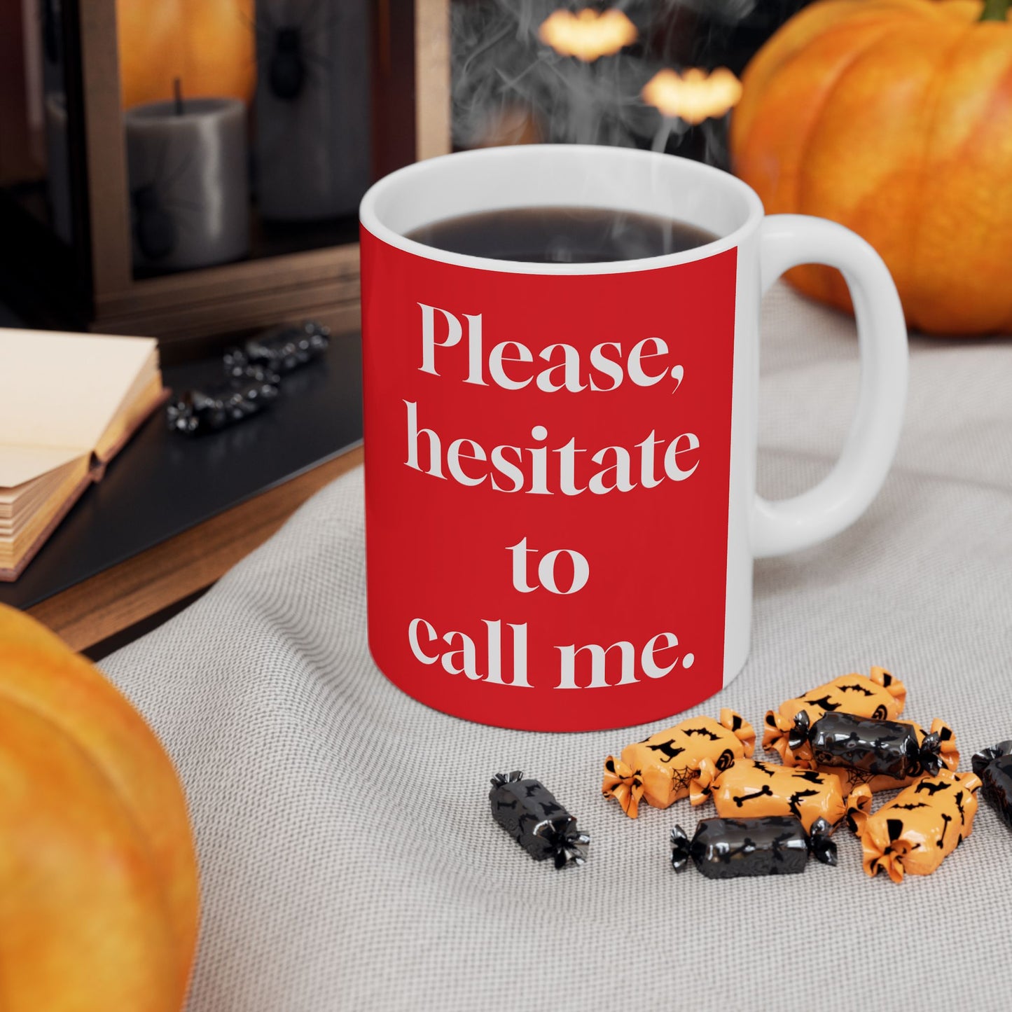 Double-Sided Funny Mug | Out of Office / Please Hesitate to Call Me | Work-Life Balance Gift | 11oz & 15oz