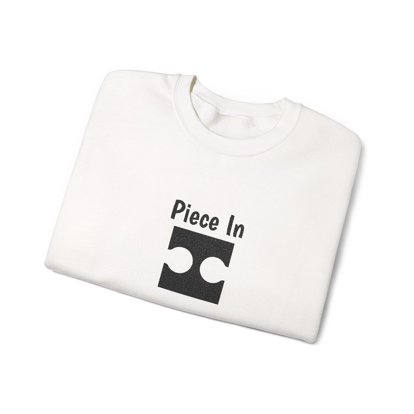 Piece In Embroidered Sweatshirt | Couples Puzzle Crewneck | Matching His & Hers Anniversary Gift | Cozy Unisex Hoodie
