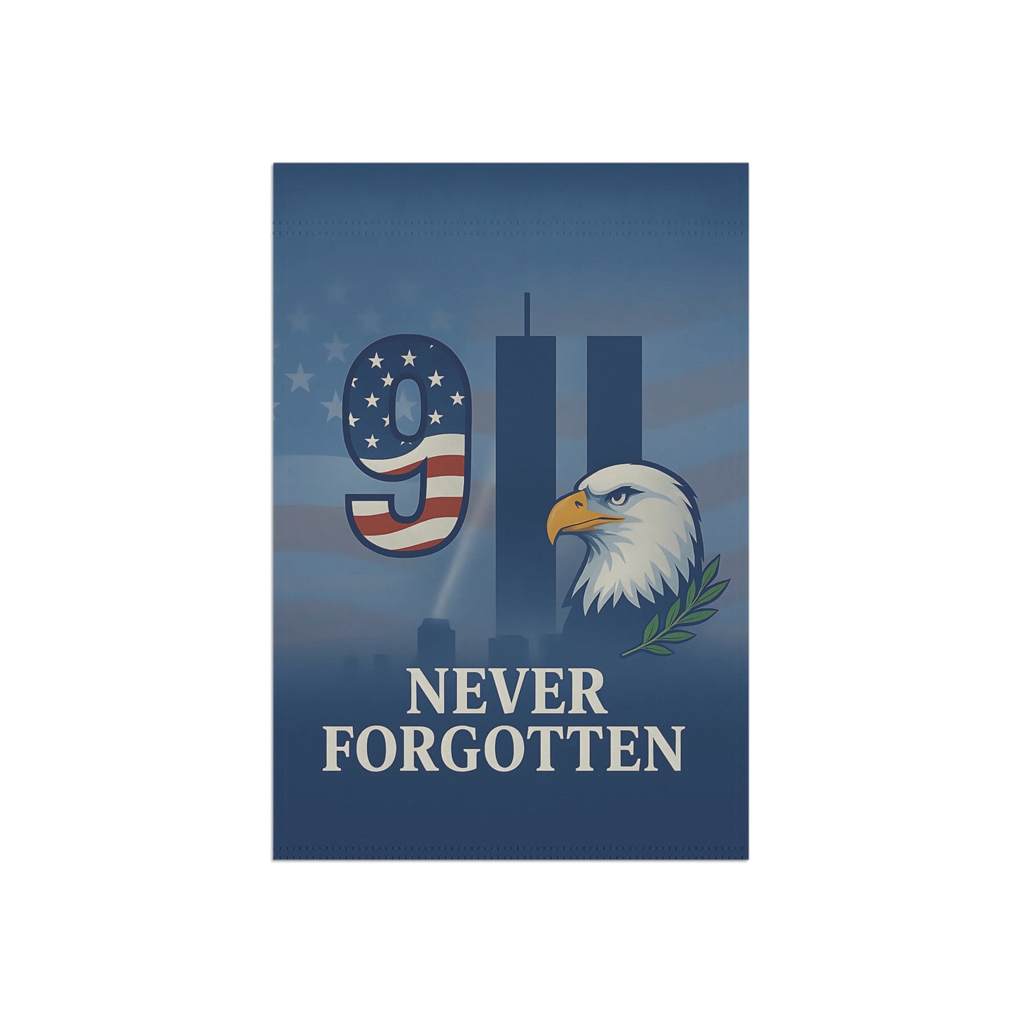 9/11 Memorial Garden Flag | Never Forget September 11 Tribute | Patriotic Outdoor Banner | American Remembrance Flag (2 Sizes)