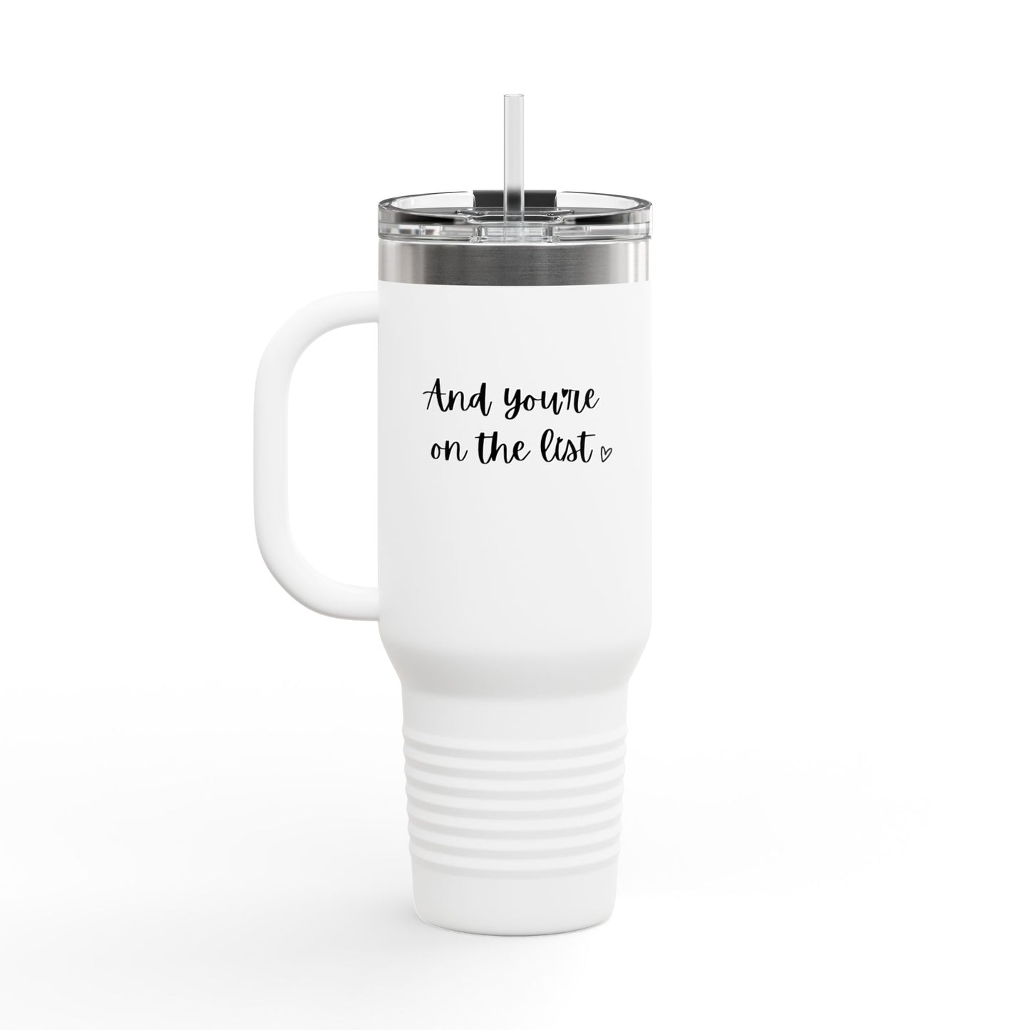 40oz Thankful Tumbler with Handle | Stainless Steel Insulated Travel Mug | Gratitude Gift | Large Coffee Cup Hot Cold | Inspirational Mug