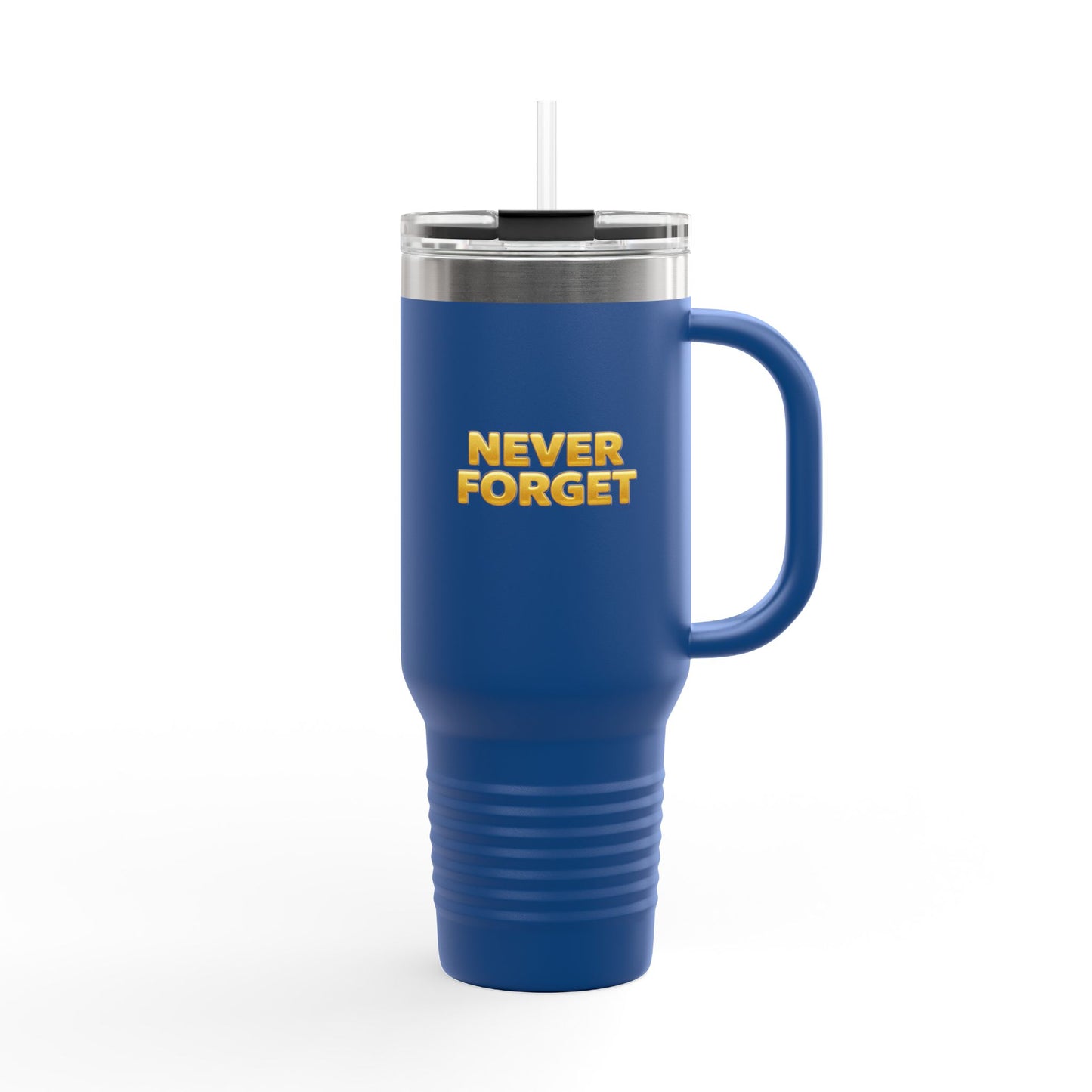 Heroes Live Forever Never Forget Tumbler with Handle Patriotic Travel Mug Veteran Gift Military Pride Cup