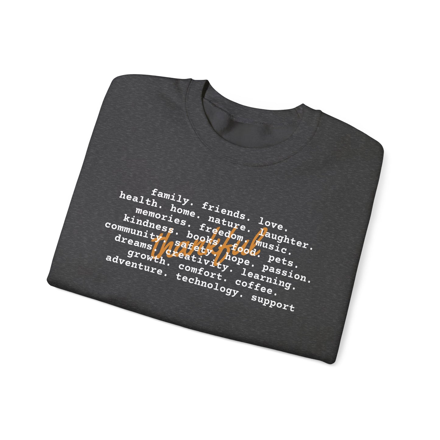 Thankful Sweatshirt Cozy Fall Apparel with a Gratitude List