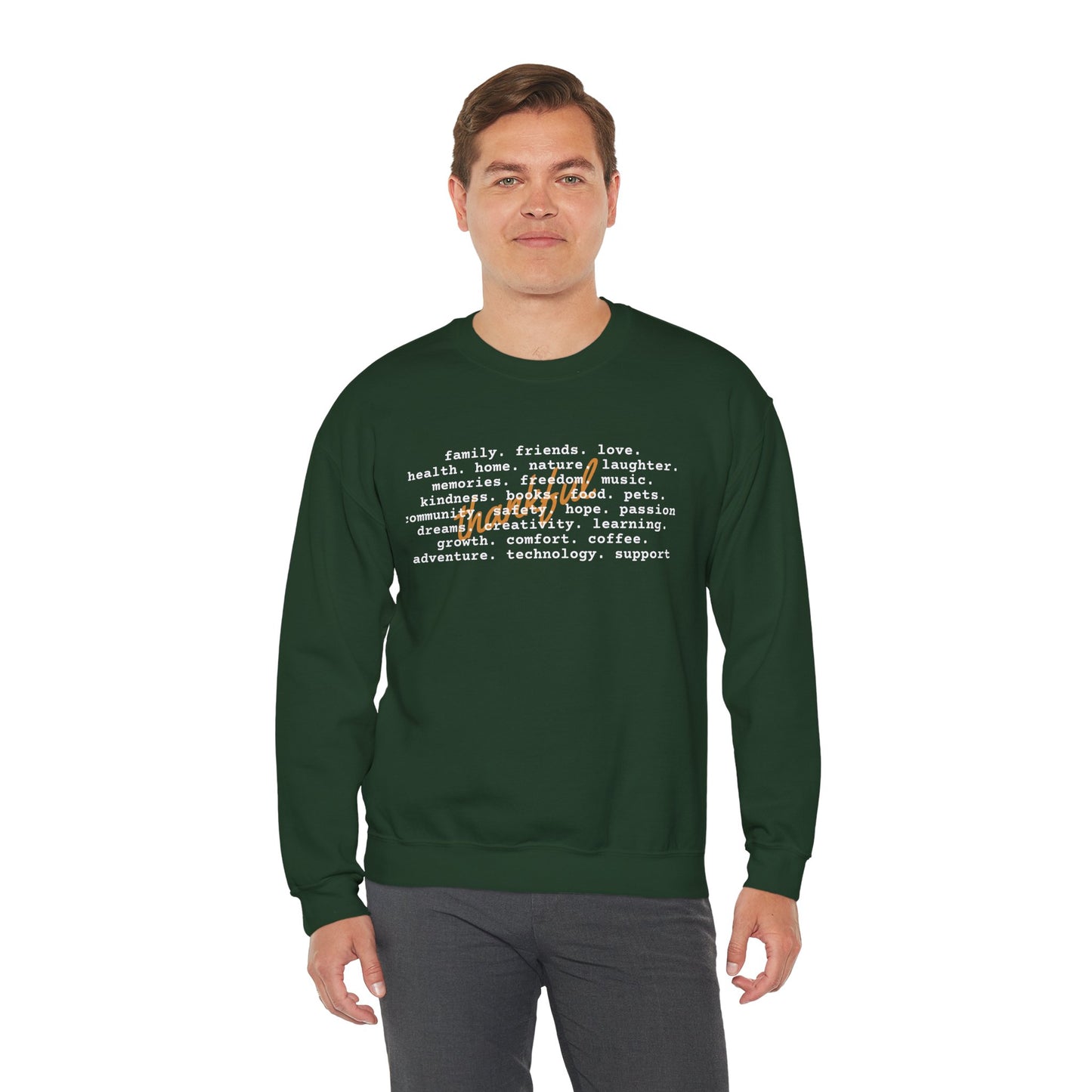 Thankful Sweatshirt Cozy Fall Apparel with a Gratitude List