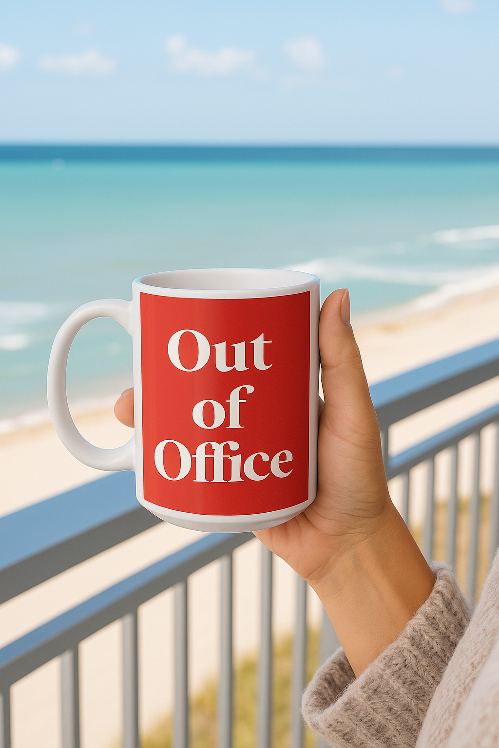 Double-Sided Funny Mug | Out of Office / Please Hesitate to Call Me | Work-Life Balance Gift | 11oz & 15oz