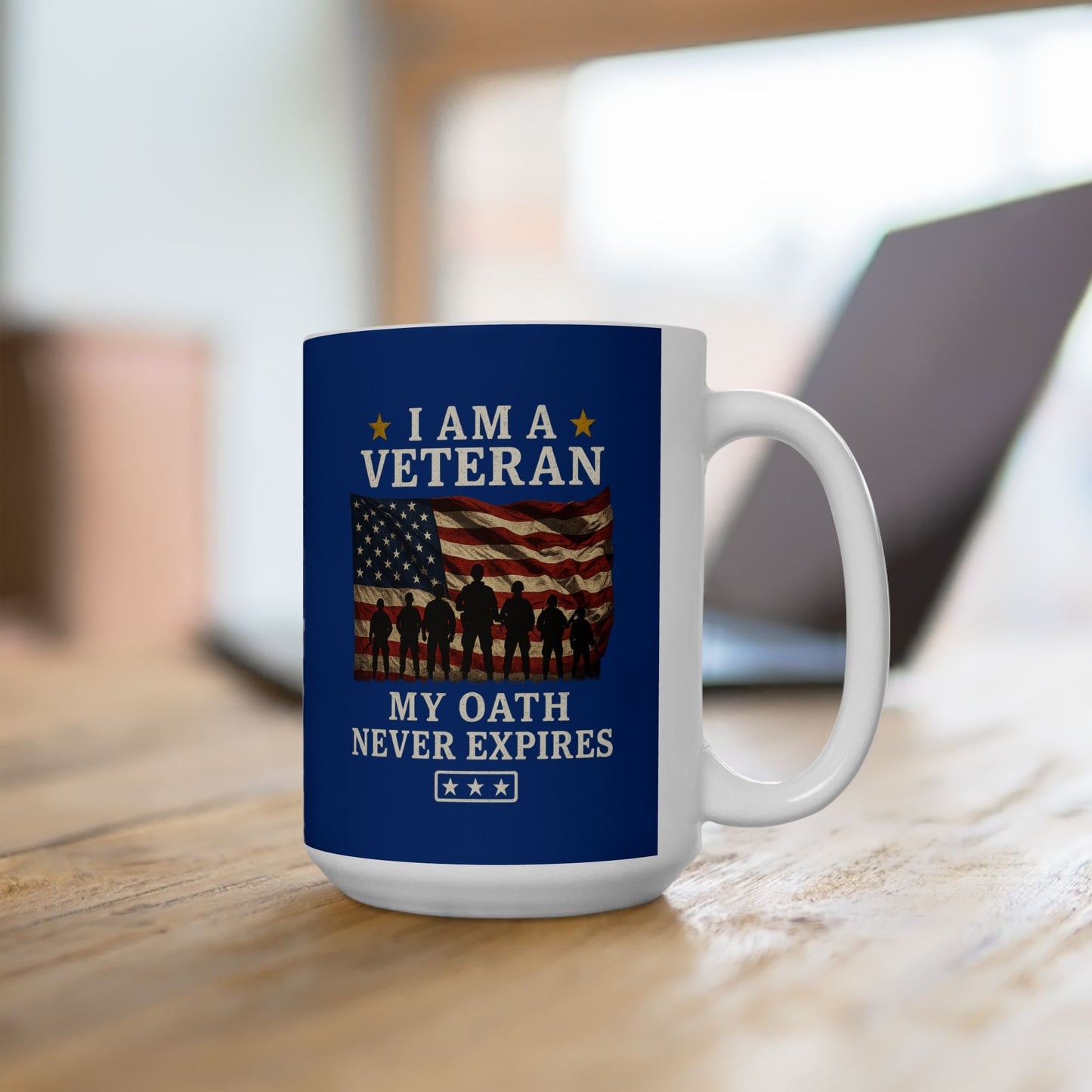 Veteran Coffee Mug | My Oath Never Expires | Patriotic Gift for Veterans | Military Appreciation Cup | 11 oz / 15 oz Ceramic Mug