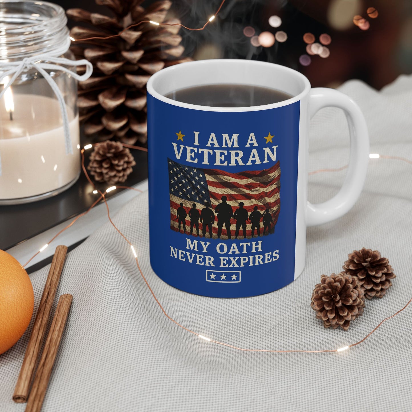 Veteran Coffee Mug | My Oath Never Expires | Patriotic Gift for Veterans | Military Appreciation Cup | 11 oz / 15 oz Ceramic Mug