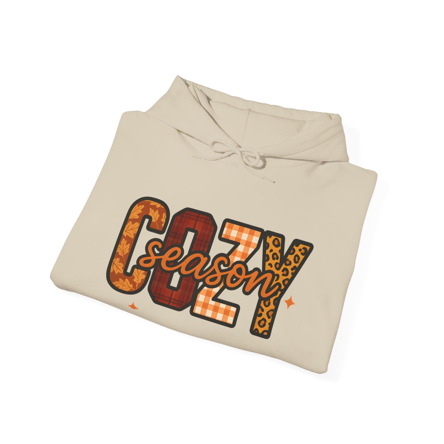 Cozy Season Hoodie Fall Sweatshirt Autumn Plaid Graphic Hoodie, Thanksgiving & Pumpkin Spice Vibes