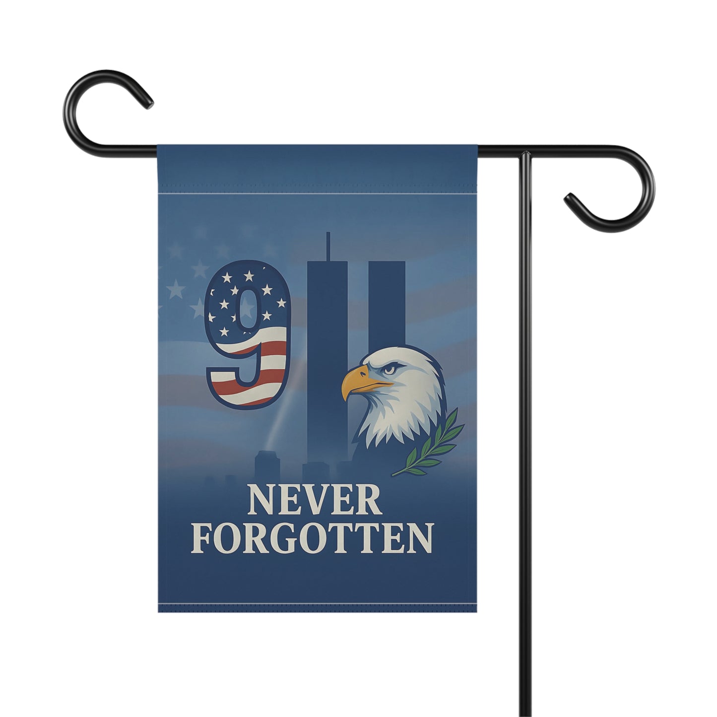 9/11 Memorial Garden Flag | Never Forget September 11 Tribute | Patriotic Outdoor Banner | American Remembrance Flag (2 Sizes)