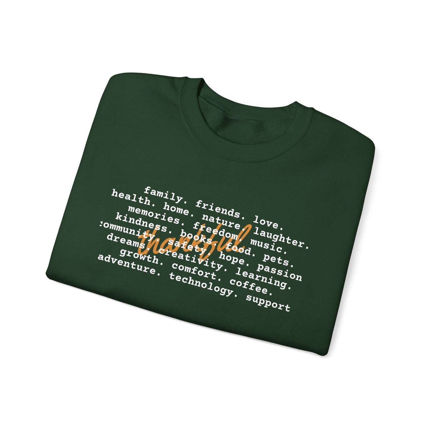 Thankful Sweatshirt Cozy Fall Apparel with a Gratitude List