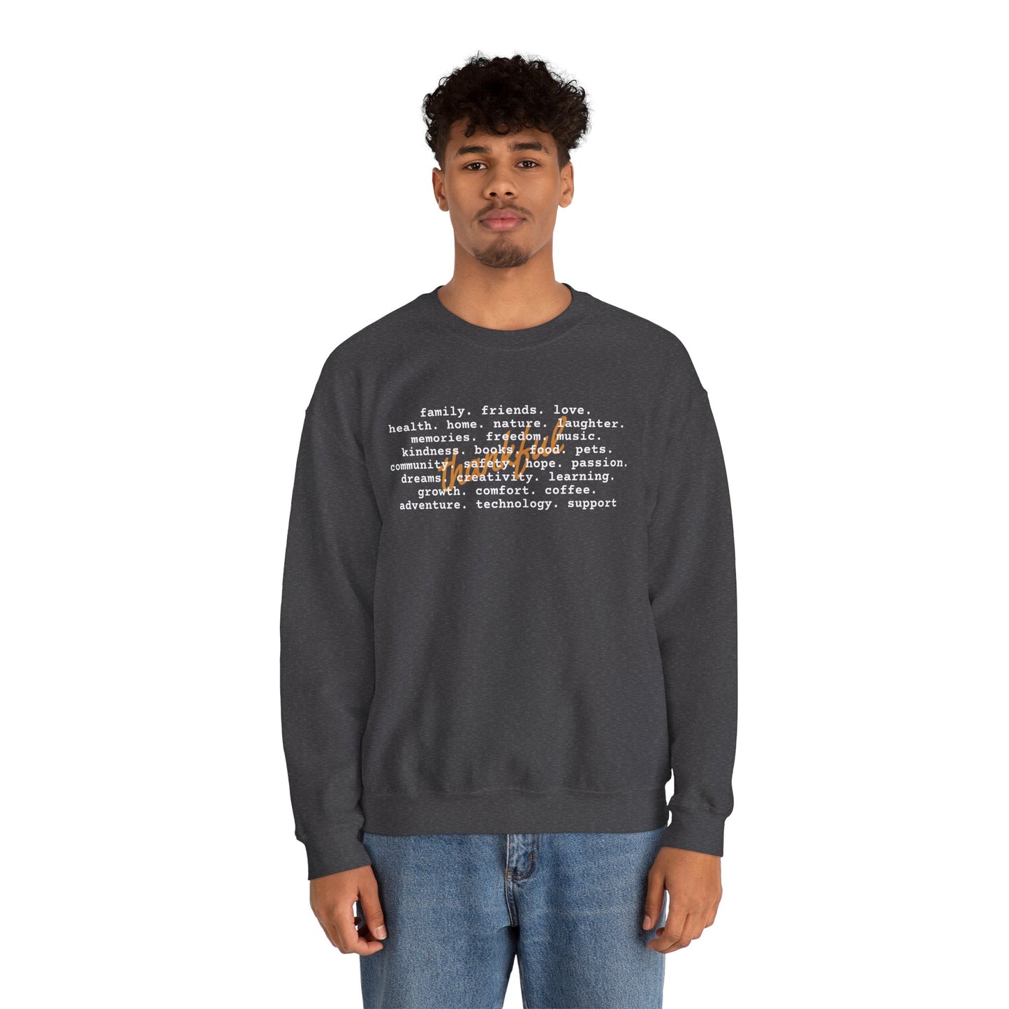 Thankful Sweatshirt Cozy Fall Apparel with a Gratitude List