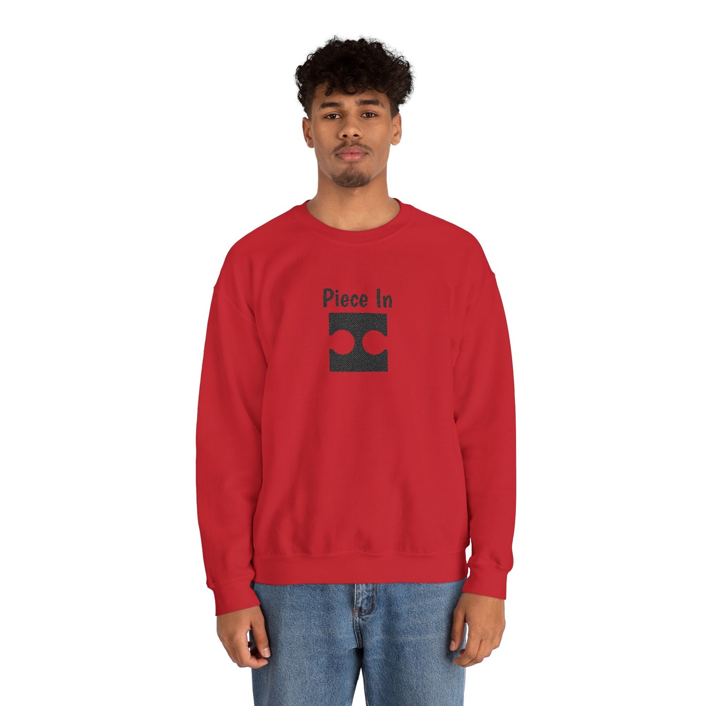 Piece In Embroidered Sweatshirt | Couples Puzzle Crewneck | Matching His & Hers Anniversary Gift | Cozy Unisex Hoodie