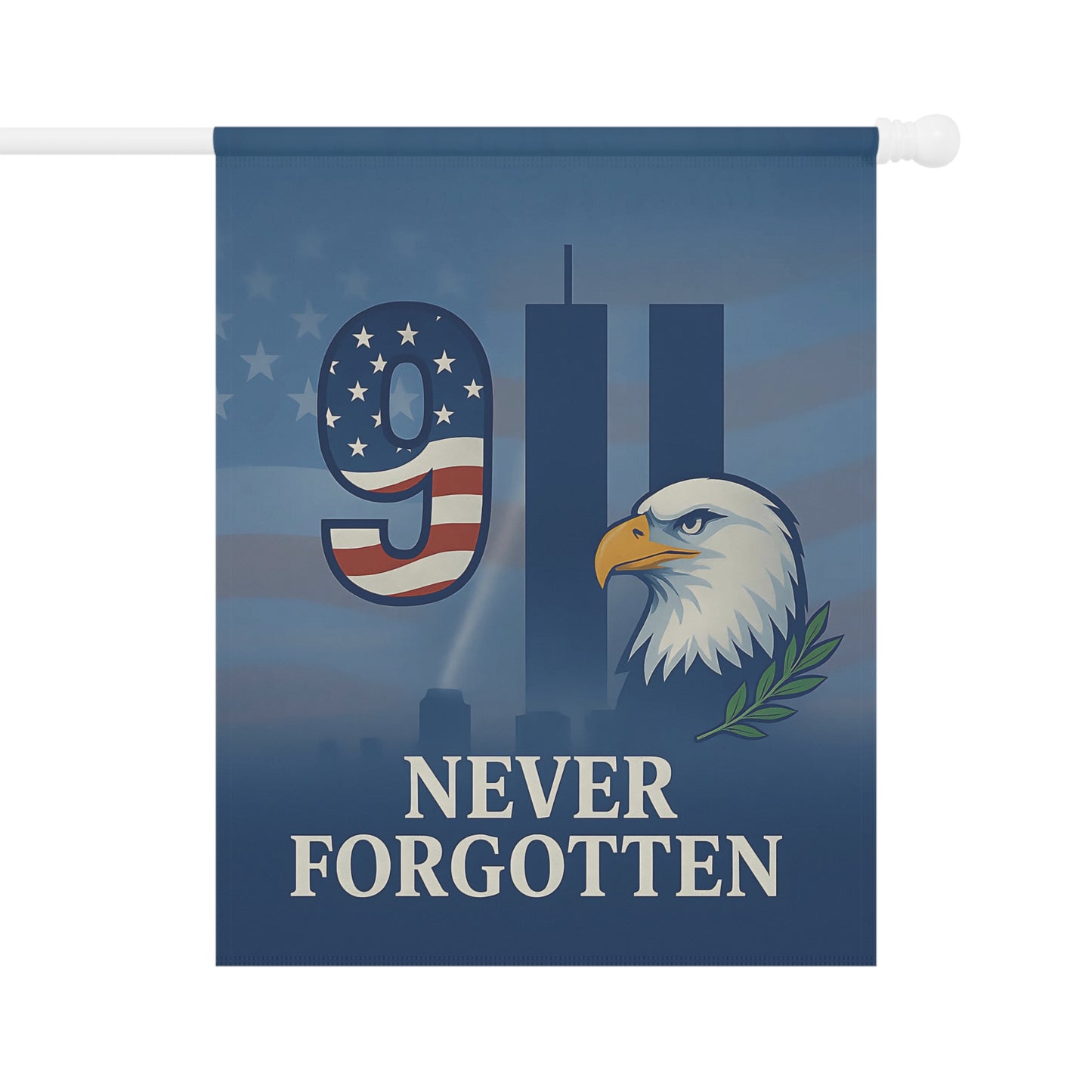 9/11 Memorial Garden Flag | Never Forget September 11 Tribute | Patriotic Outdoor Banner | American Remembrance Flag (2 Sizes)