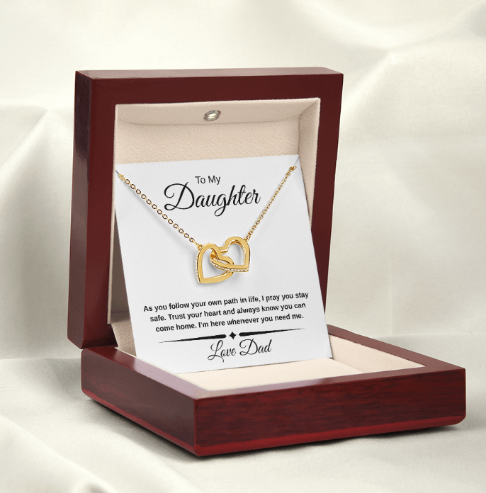Interlocking Hearts Necklace — A Father's Promise, Always