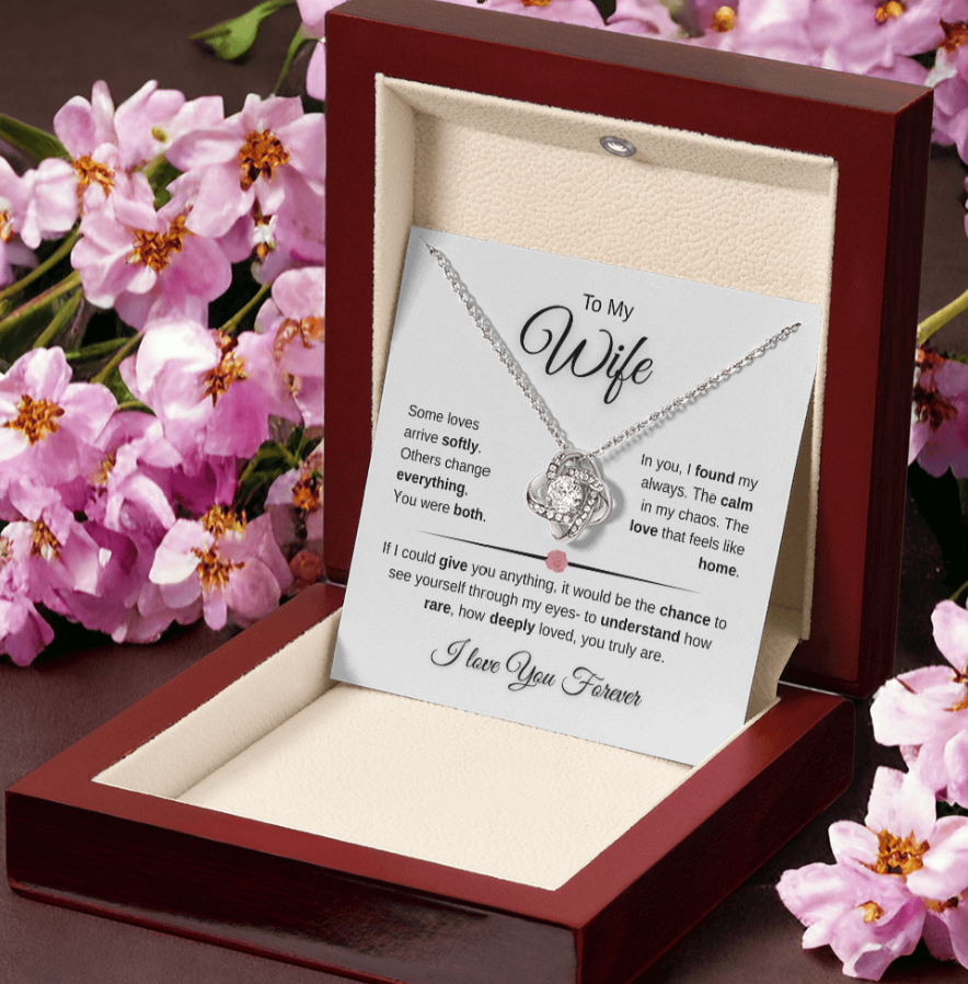 Unbreakable Love Knot Necklace Gift For My Wife