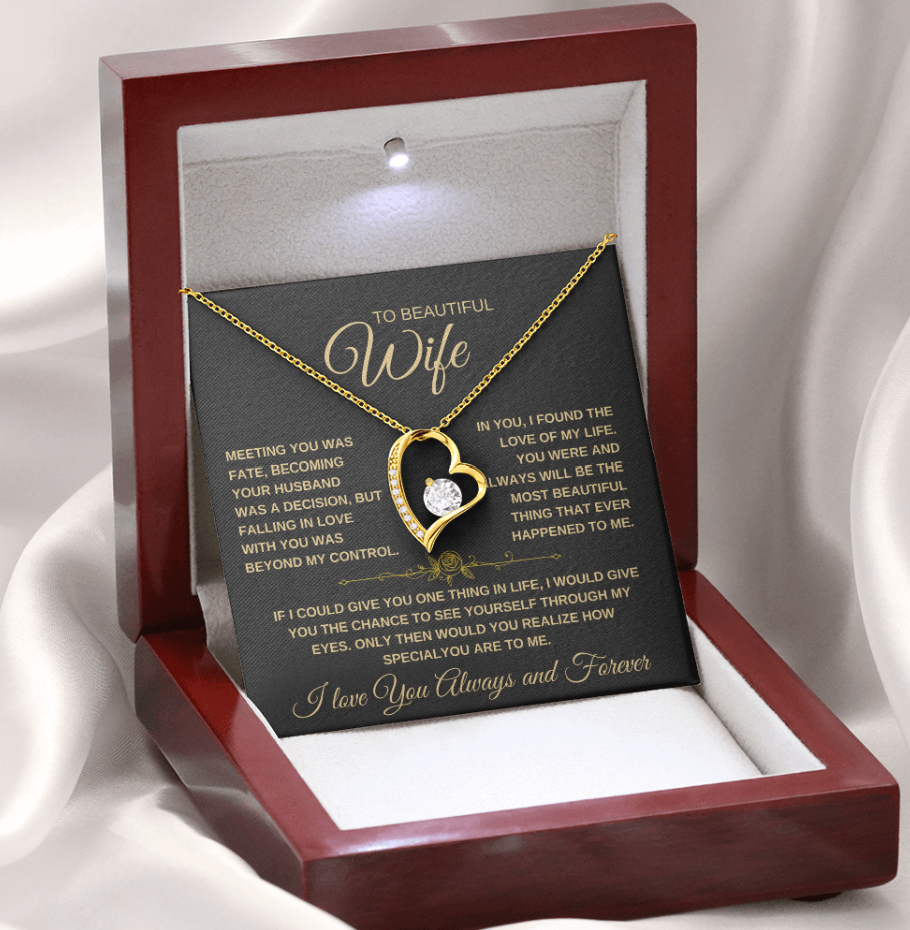 To My Wife Forever Love Heart Necklace (23)