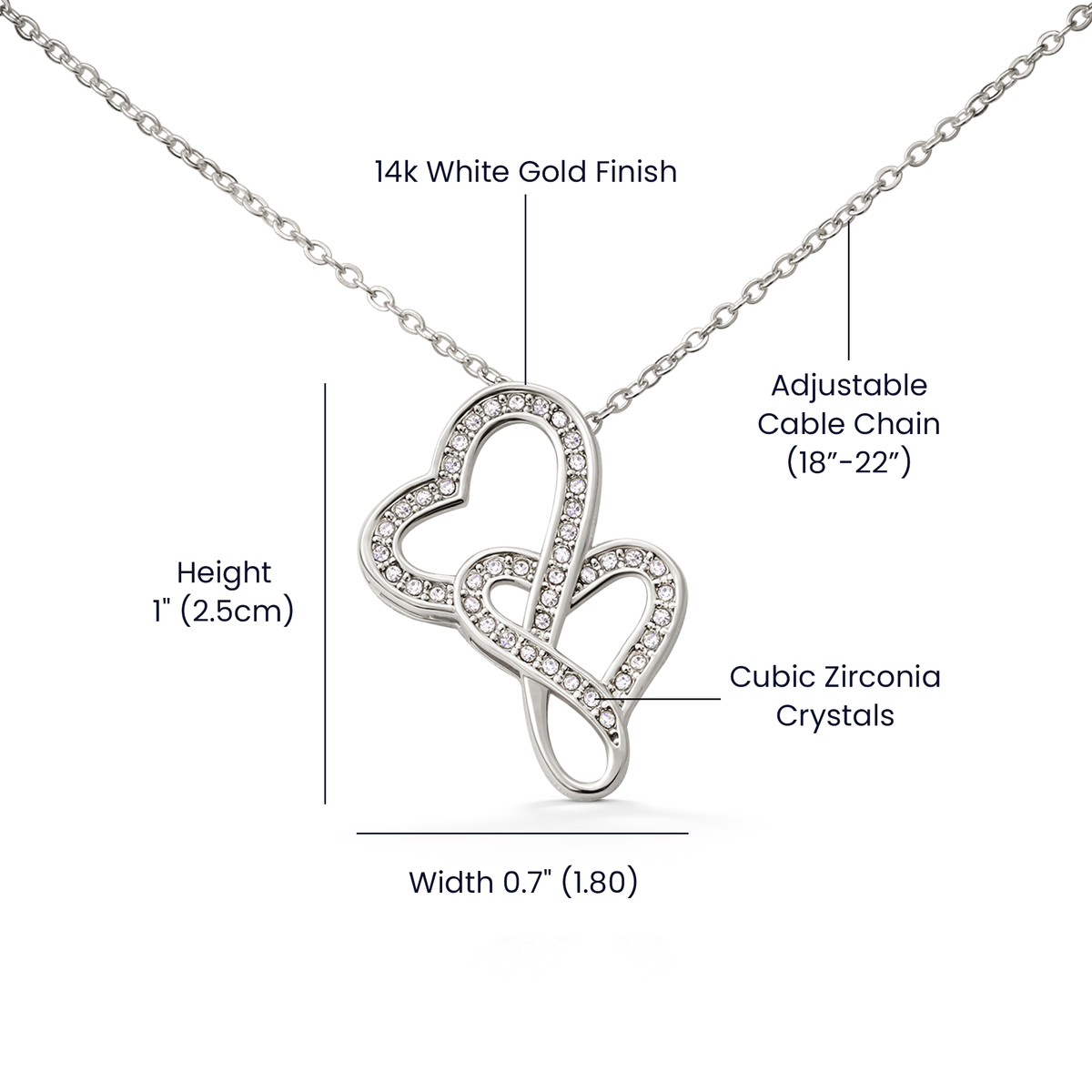 To My Granddaughter Heart-to-Heart Necklace – Love, Grandma