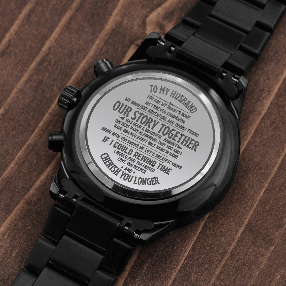 “To My Husband” Custom Engraved Watch – A Gift That Speaks From the Heart