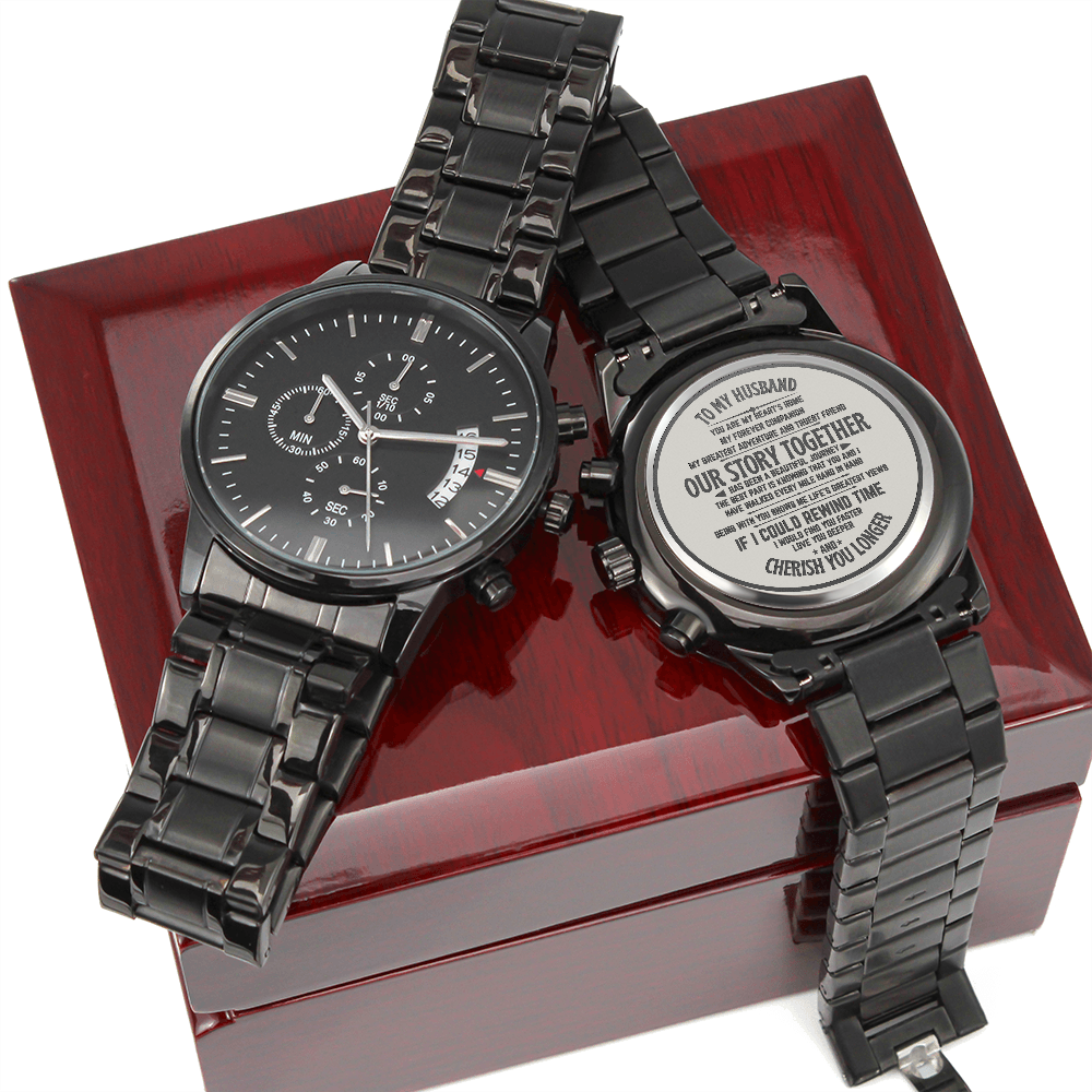 “To My Husband” Custom Engraved Watch – A Gift That Speaks From the Heart