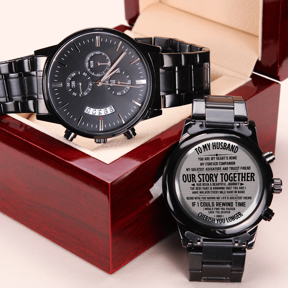 “To My Husband” Custom Engraved Watch – A Gift That Speaks From the Heart