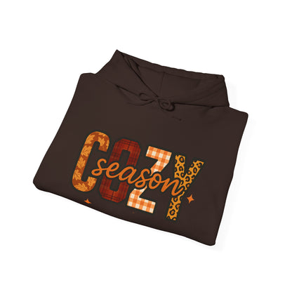 Cozy Season Hoodie Fall Sweatshirt Autumn Plaid Graphic Hoodie, Thanksgiving & Pumpkin Spice Vibes
