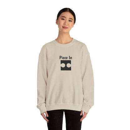 Piece In Embroidered Sweatshirt | Couples Puzzle Crewneck | Matching His & Hers Anniversary Gift | Cozy Unisex Hoodie