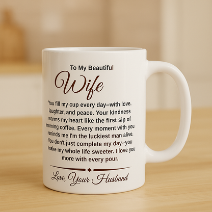 You Fill My Cup 11oz or 15oz Mug Romantic Coffee Mug Gift for Wife