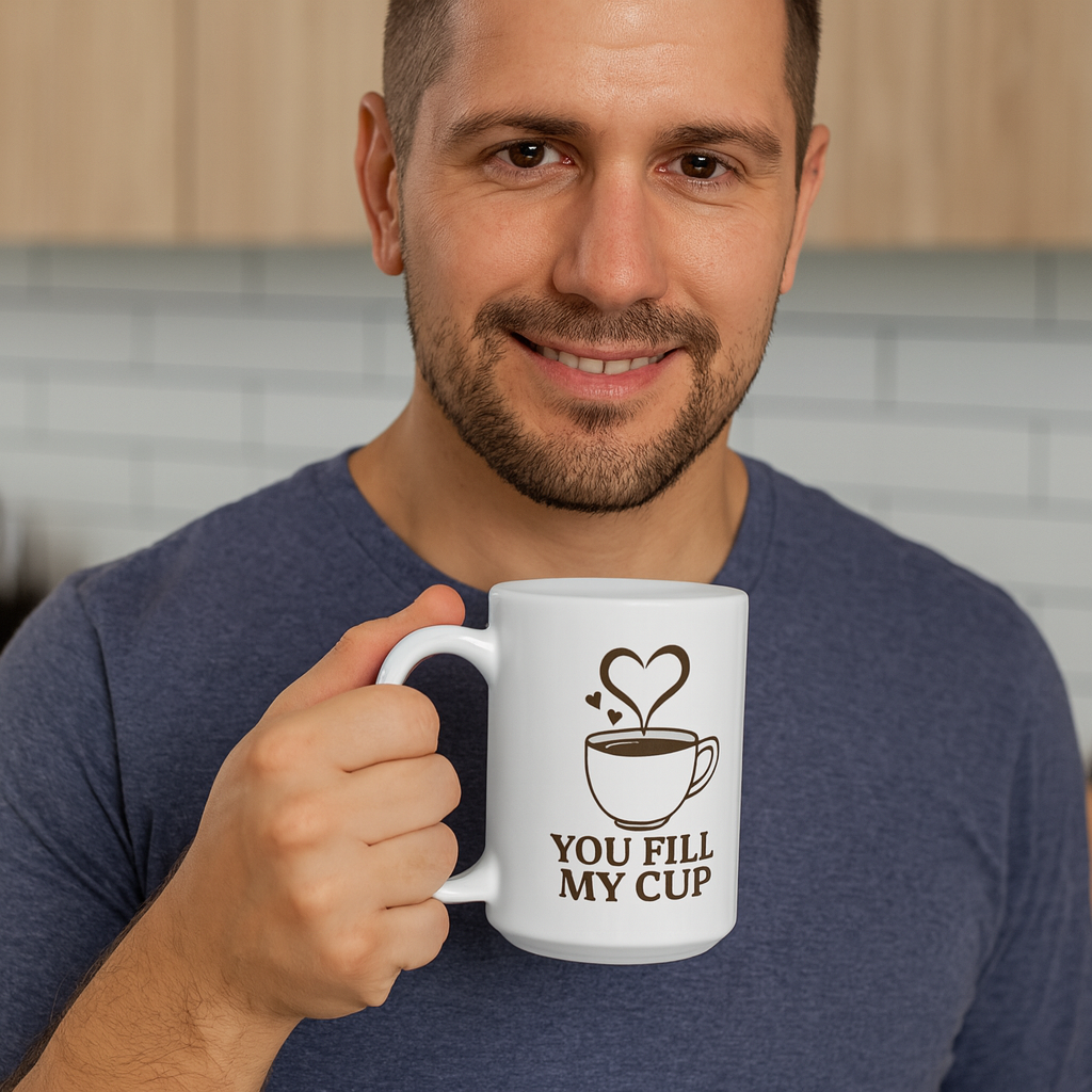 You Fill My Cup 11oz or 15oz Mug Romantic Coffee Mug Gift for Wife