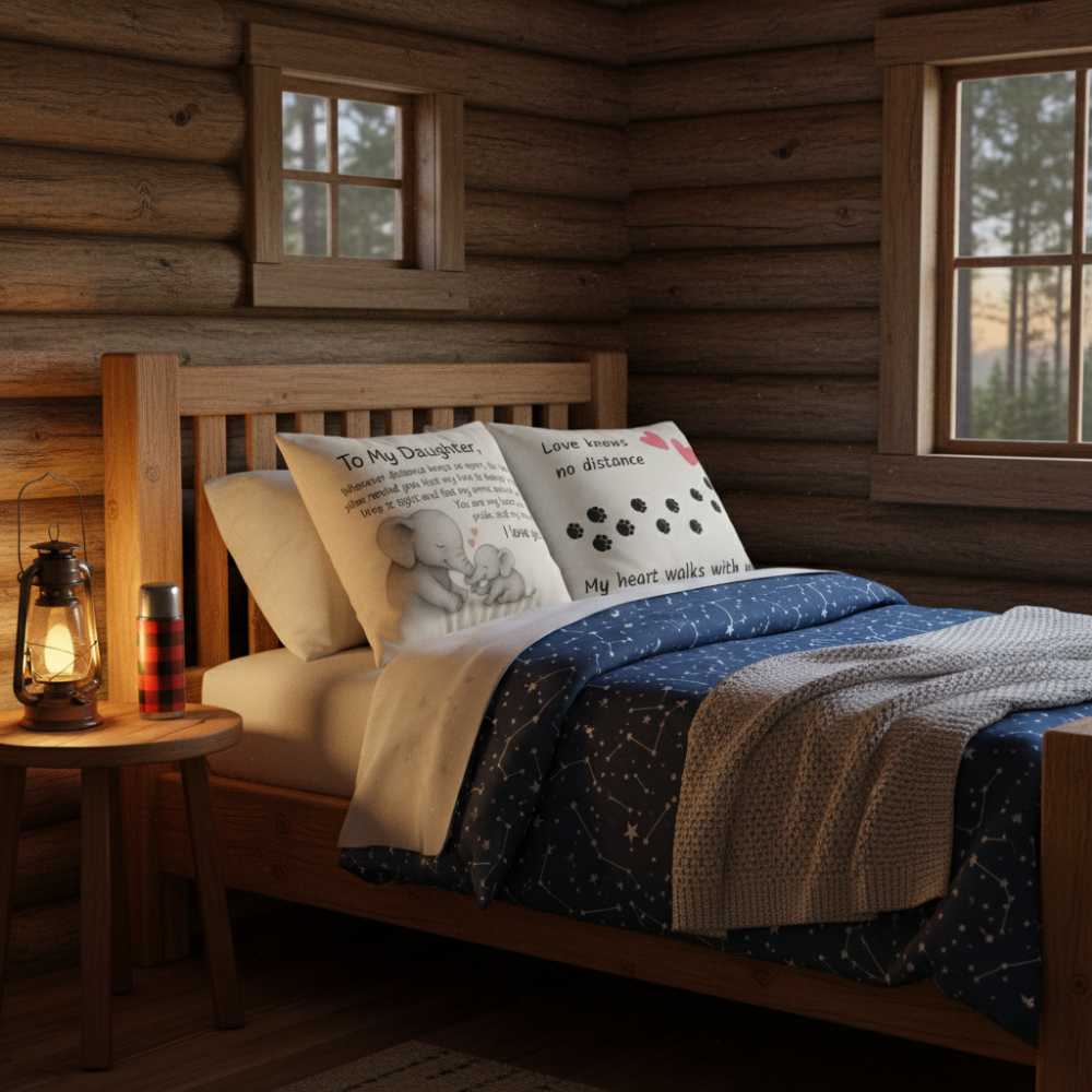 Love Knows No Distance Pillow Heartfelt Gift for Daughter