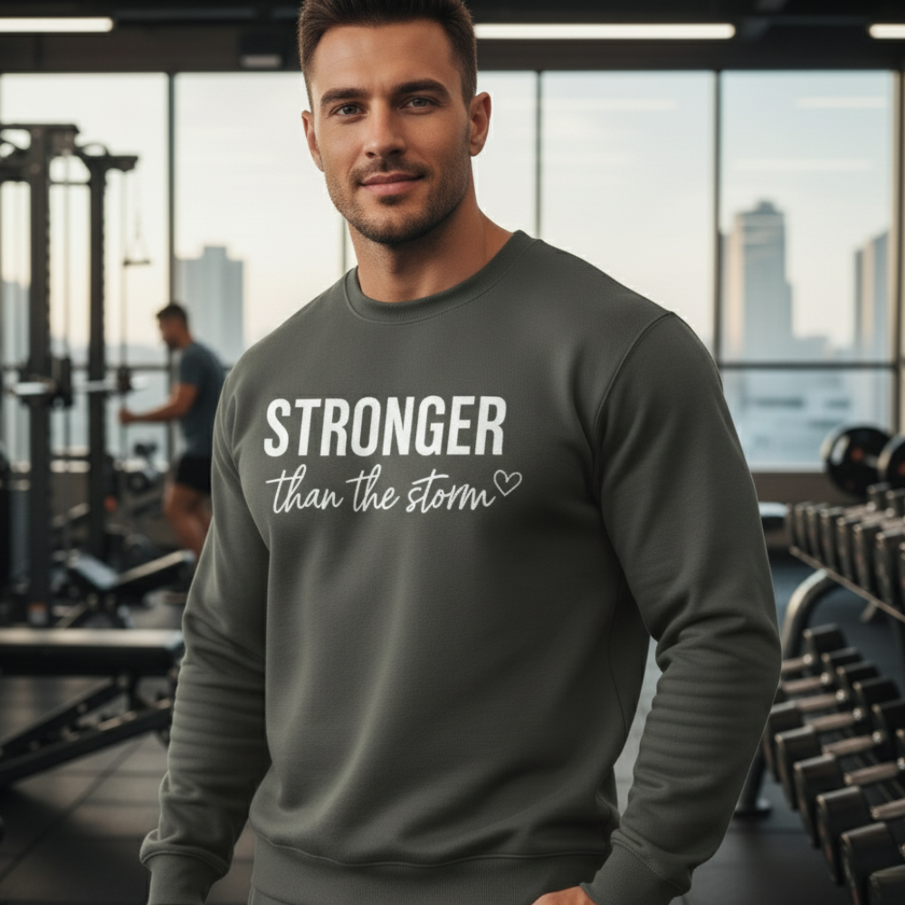 Stronger Than The Storm Sweatshirt  Cozy & Empowering Gift
