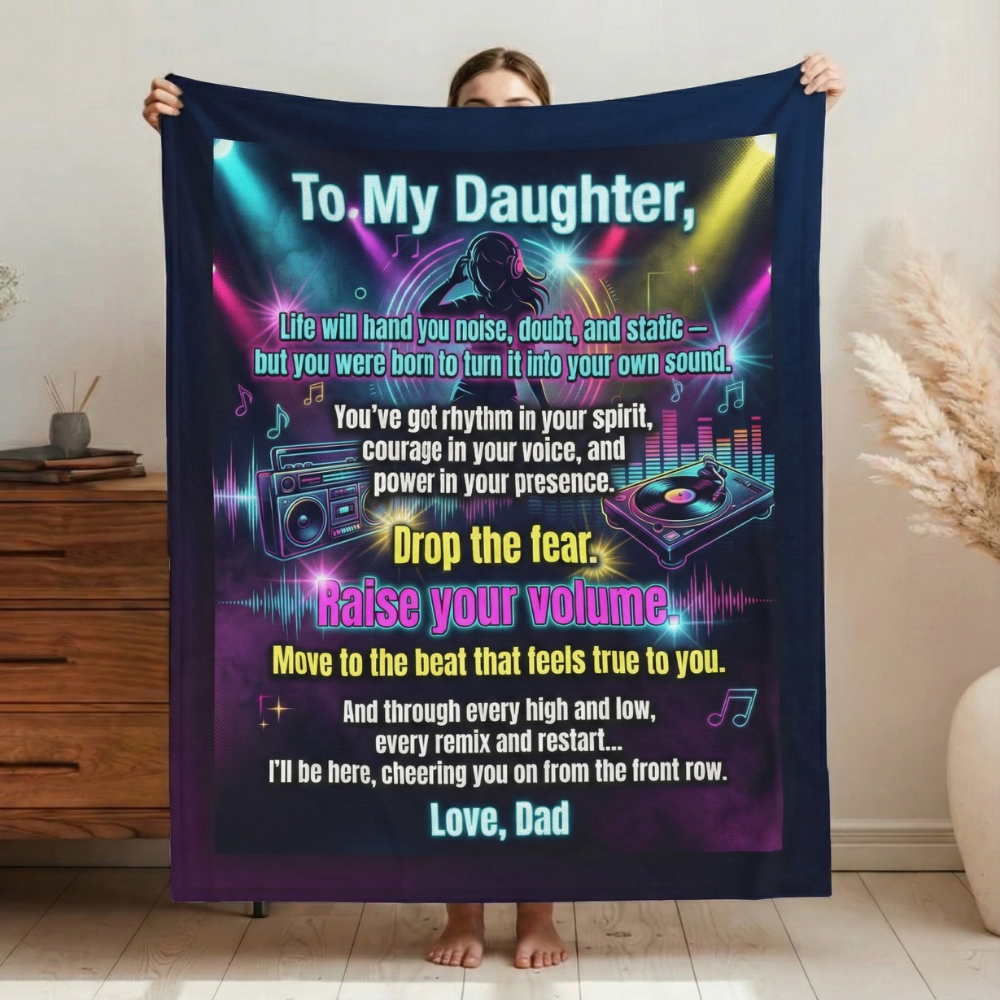 Father Daughter Concert Glow Blanket Inspiring Her Journey