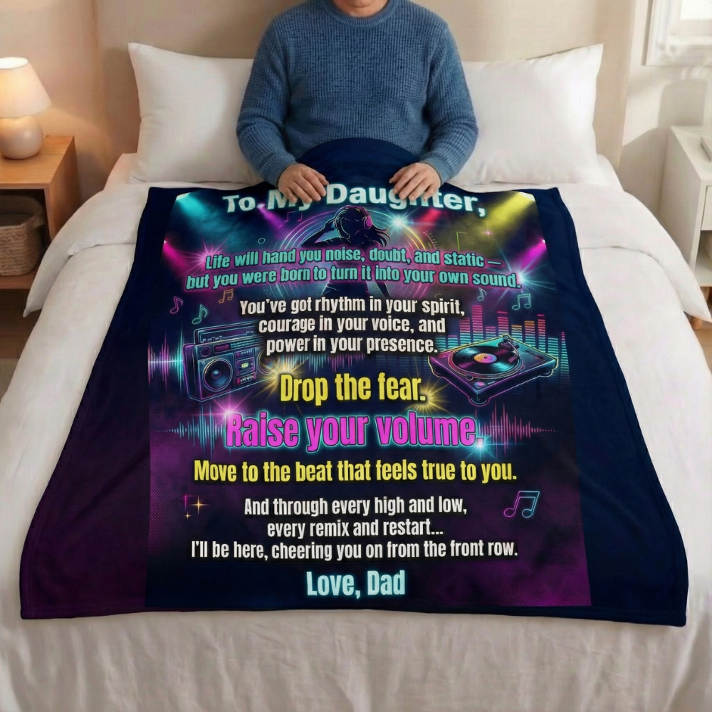 Father Daughter Concert Glow Blanket Inspiring Her Journey
