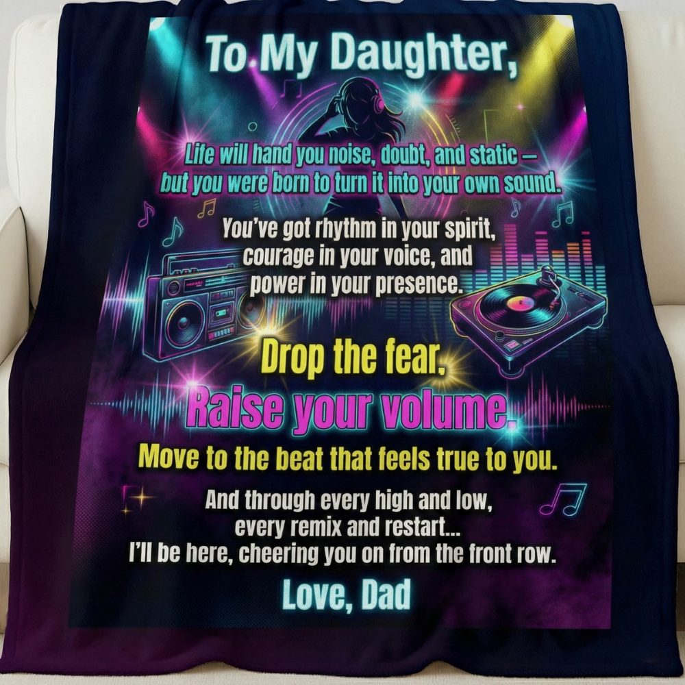Father Daughter Concert Glow Blanket Inspiring Her Journey