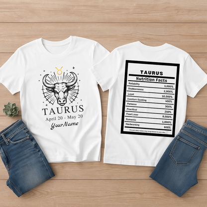 Taurus Bull Zodiac T-Shirt | Astrology April 20 to May 20