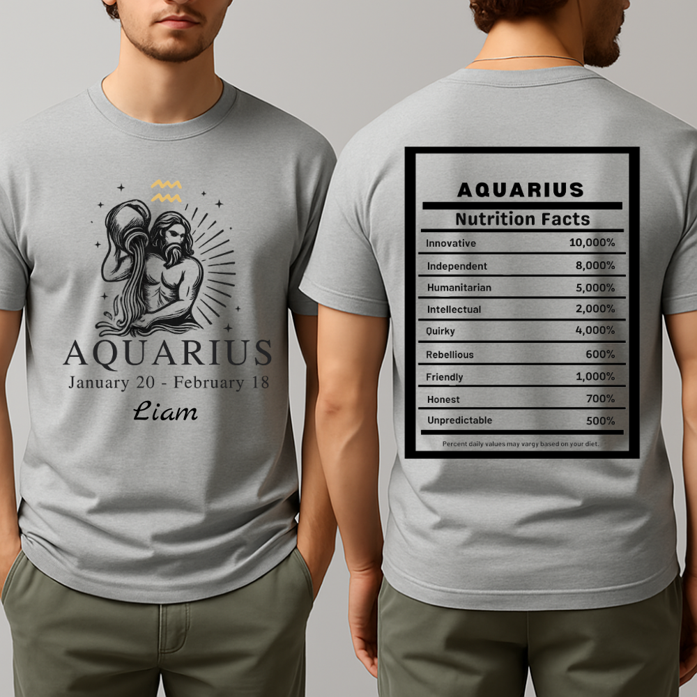 Aquarius Zodiac Water Bearer shirt  Astrology January 20 to February 18