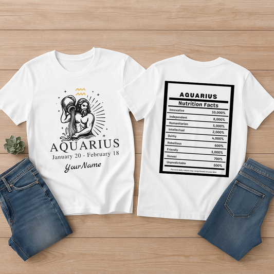 Aquarius Zodiac Water Bearer shirt  Astrology January 20 to February 18