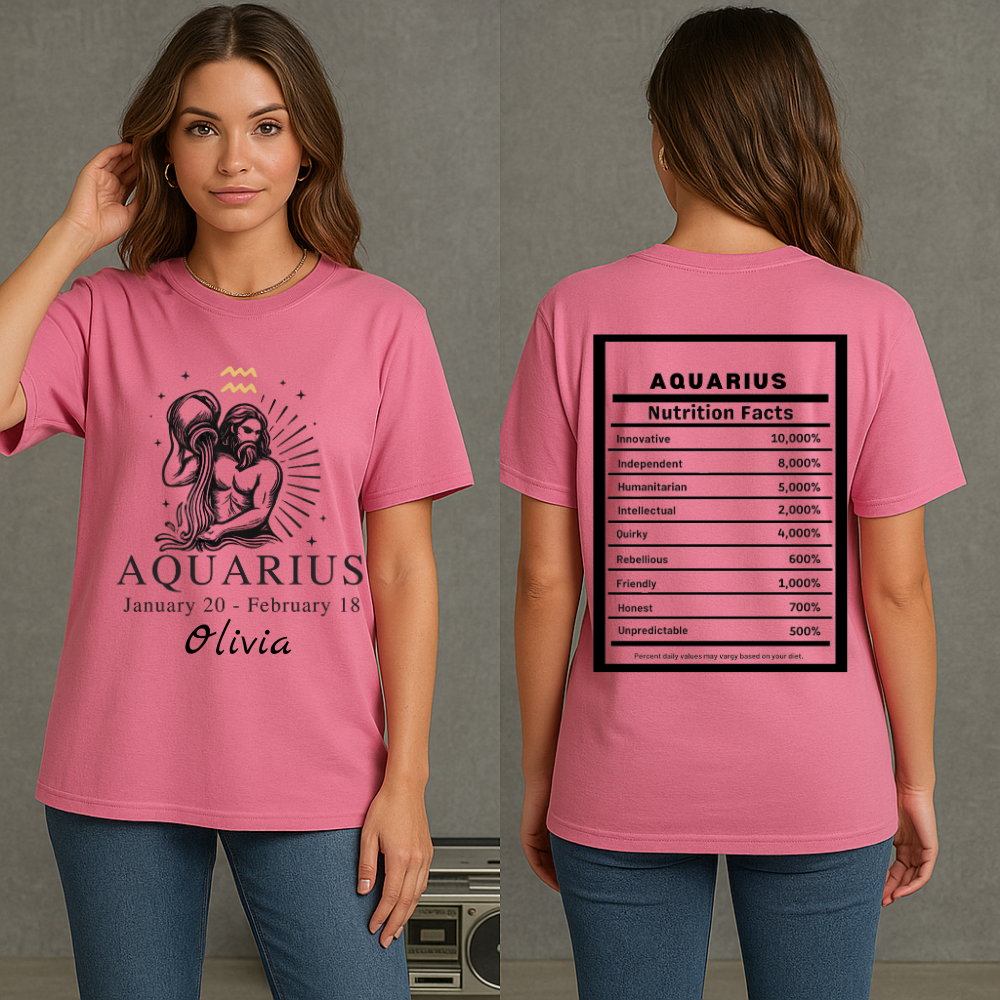 Aquarius Zodiac Water Bearer shirt  Astrology January 20 to February 18
