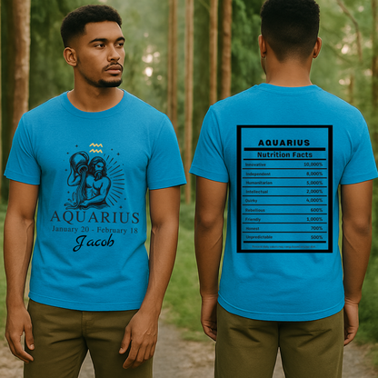 Aquarius Zodiac Water Bearer shirt  Astrology January 20 to February 18