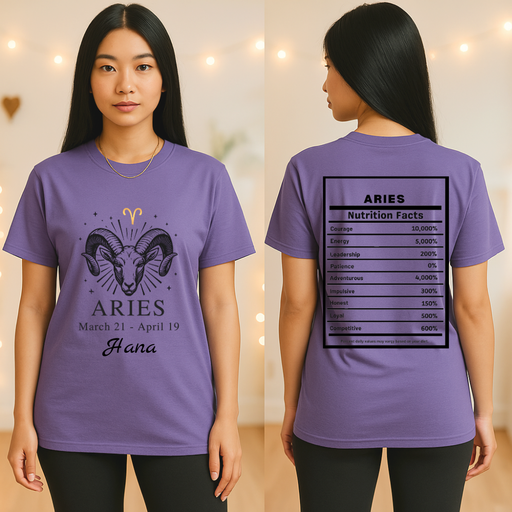 Aries Ram Illustration T-Shirt | Zodiac March 21 to April 19