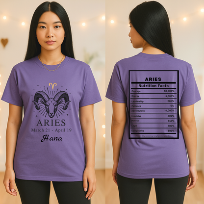 Aries Ram Illustration T-Shirt | Zodiac March 21 to April 19