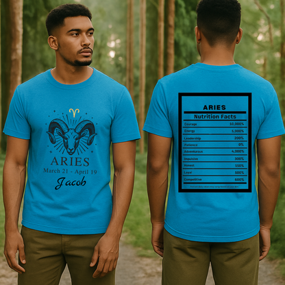 Aries Ram Illustration T-Shirt | Zodiac March 21 to April 19