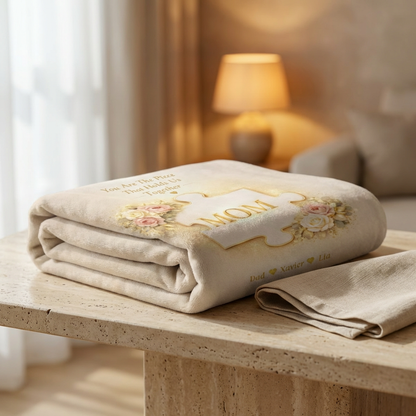 Heartfelt Mom Puzzle Keepsake Sherpa Blanket