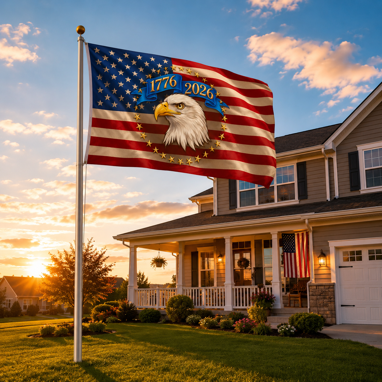 1776–2026 America 250 Eagle Flag | Double-Sided Patriotic USA Anniversary Flag