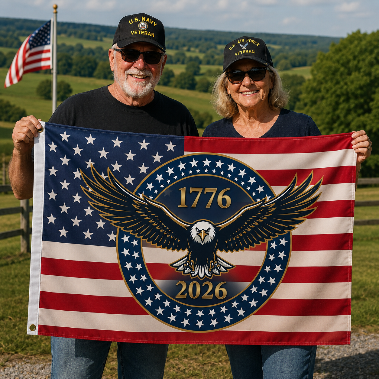 America 250th Anniversary Eagle Flag (1776–2026)