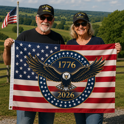 America 250th Anniversary Eagle Flag (1776–2026)
