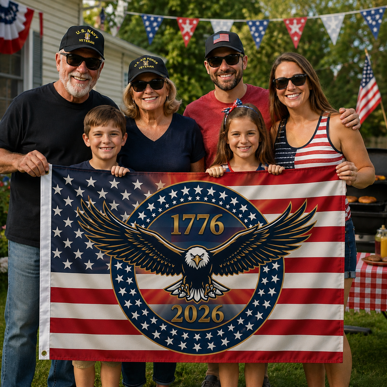 America 250th Anniversary Eagle Flag (1776–2026)