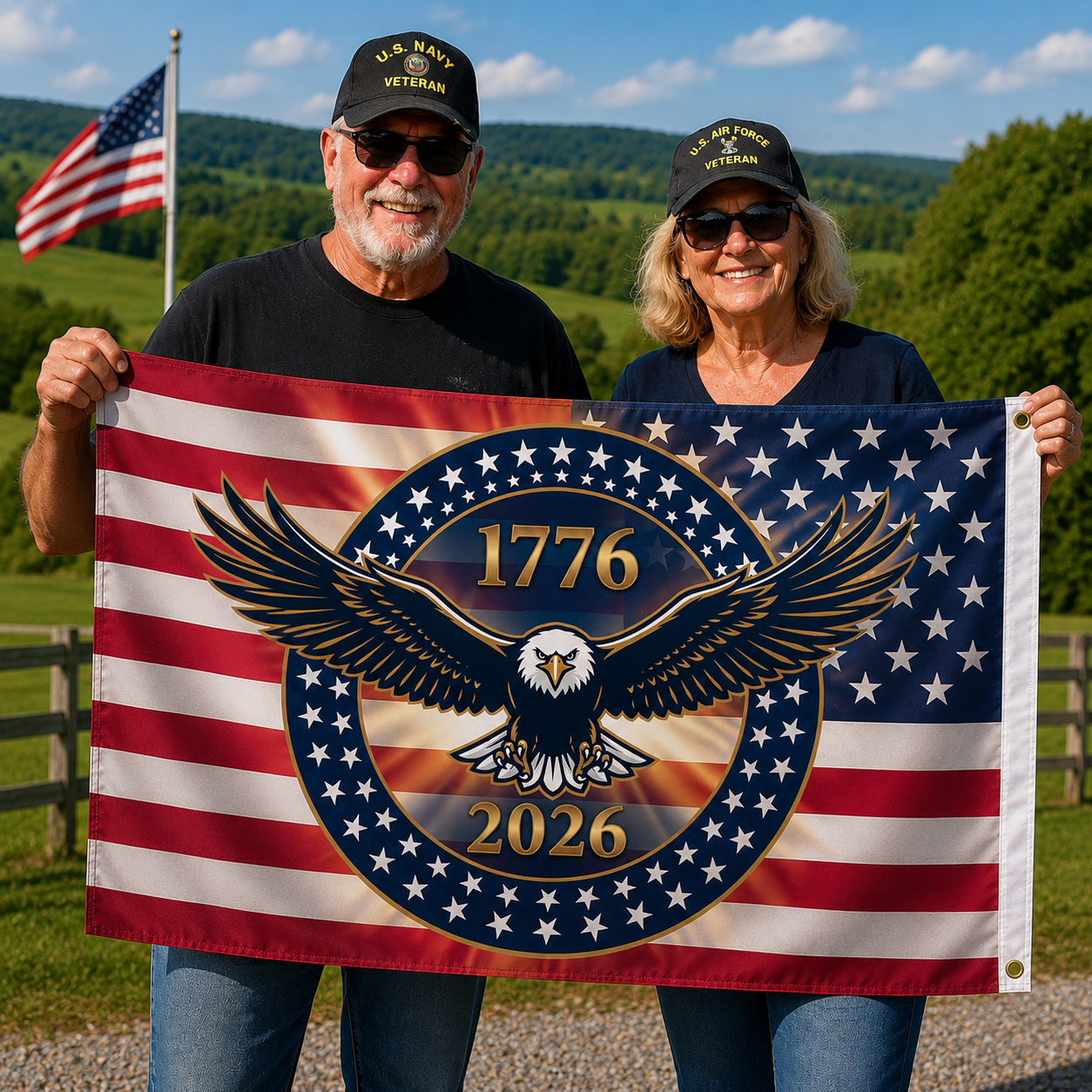 America 250th Anniversary Eagle Flag (1776–2026)