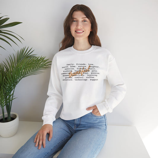 Thankful Sweatshirt Cozy Fall Apparel with a Gratitude List