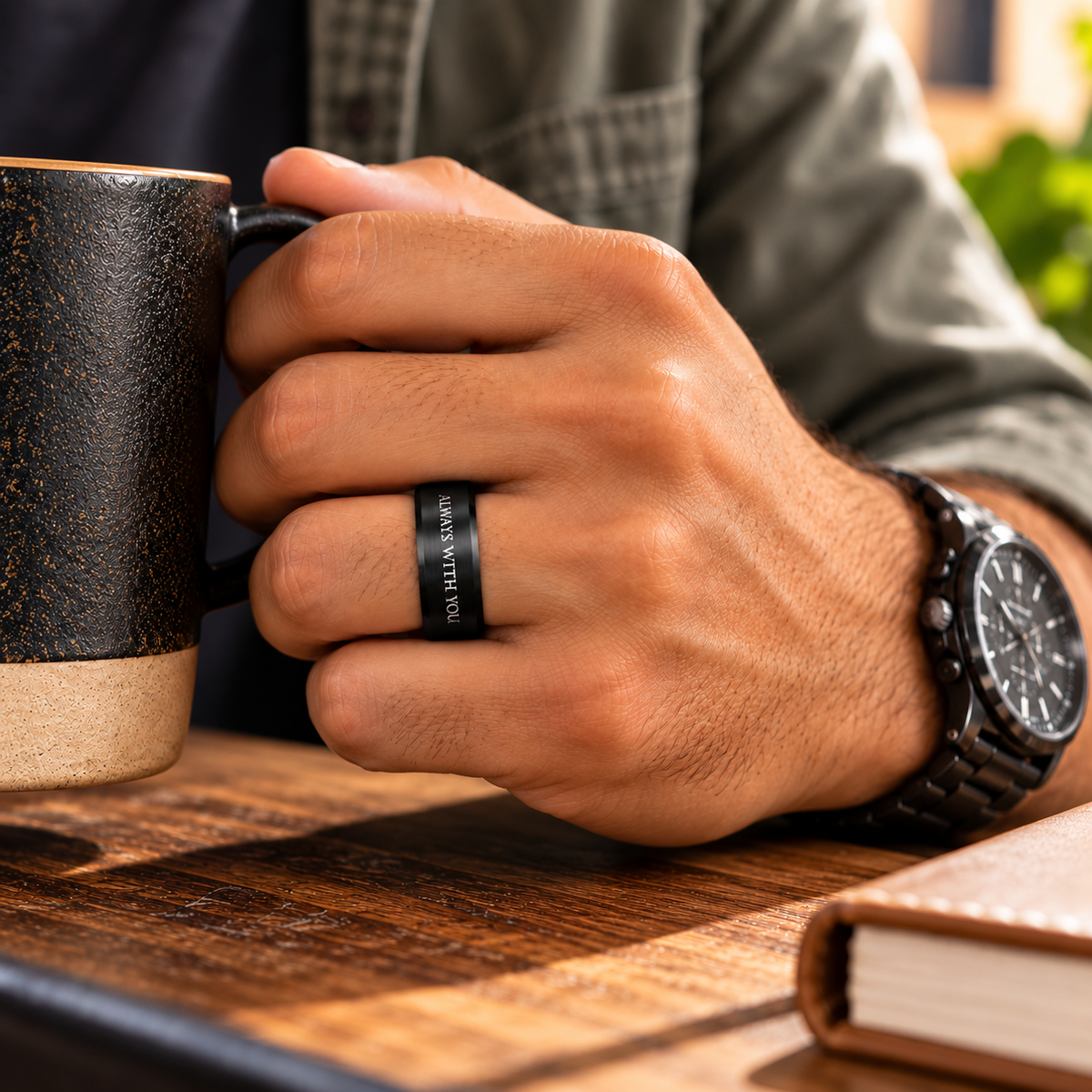 To My Son Personalized Engraved Ring from Mom