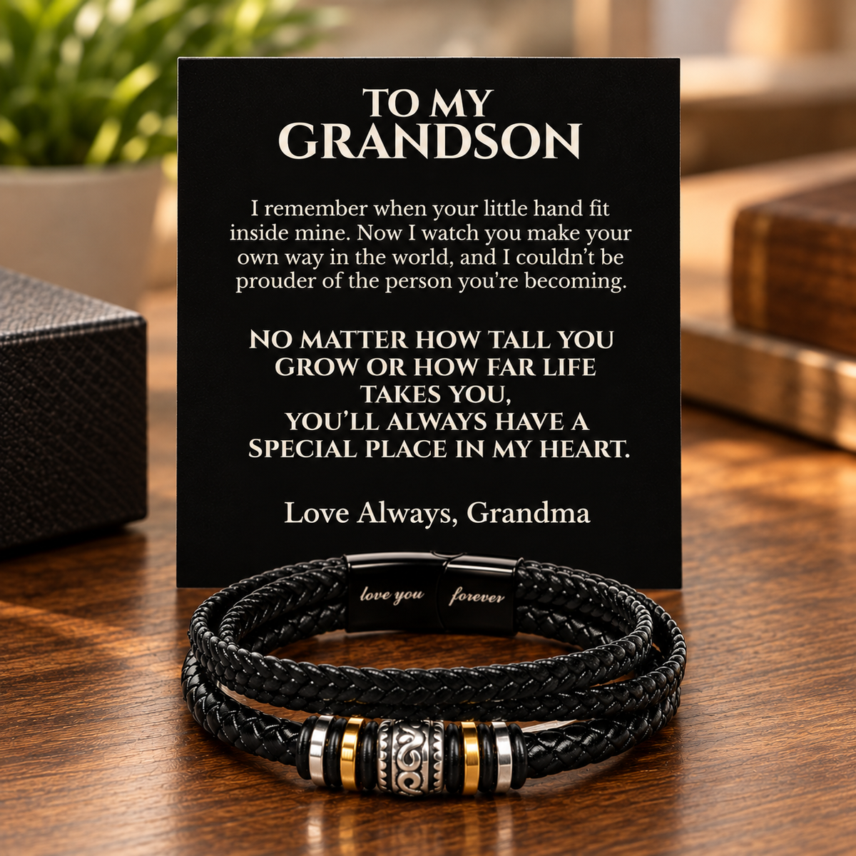 To My Grandson Bracelet from Grandma | Love You Forever Gift